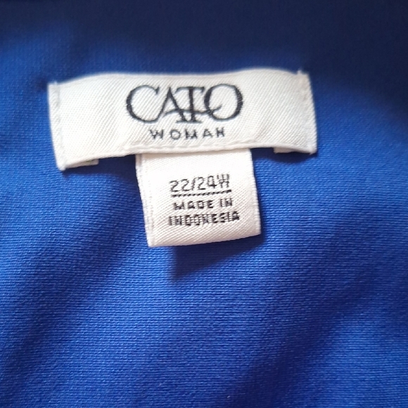 Cato Royal Blue Ruffle Blouse 22/24 Plus - Picture 3 of 9